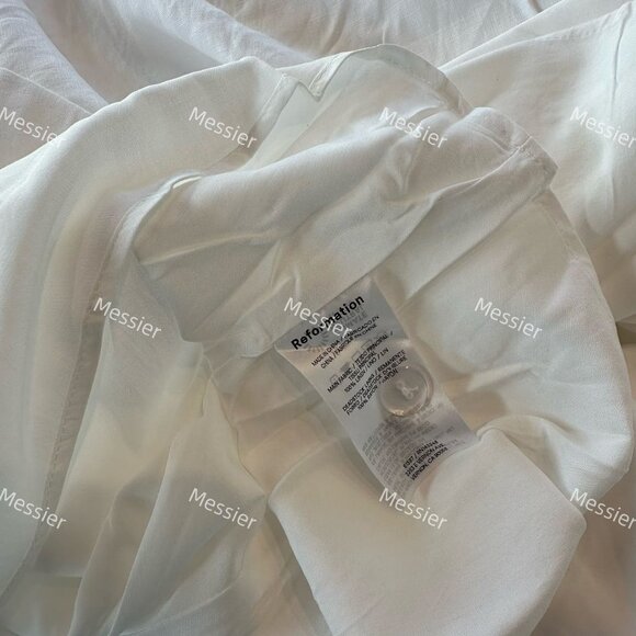 Reformation Balia Linen Dress in White - Picture 8 of 11